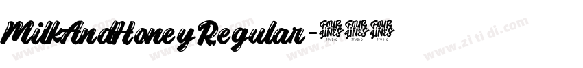 MilkAndHoney Regular字体转换